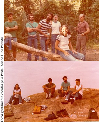 Prof. Carata com alunos