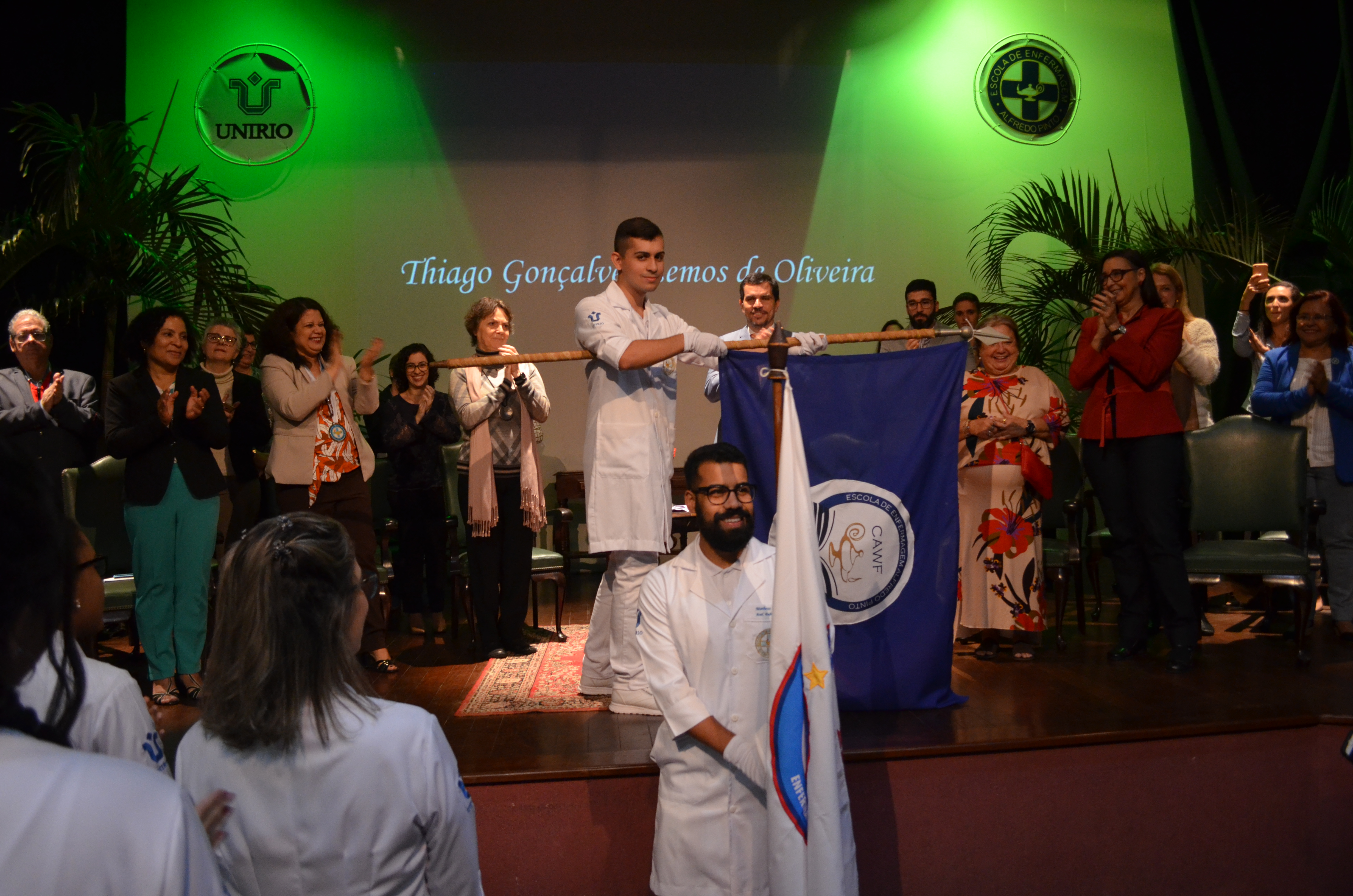 Representações estudantis participaram da cerimônia (Foto: EEAP)