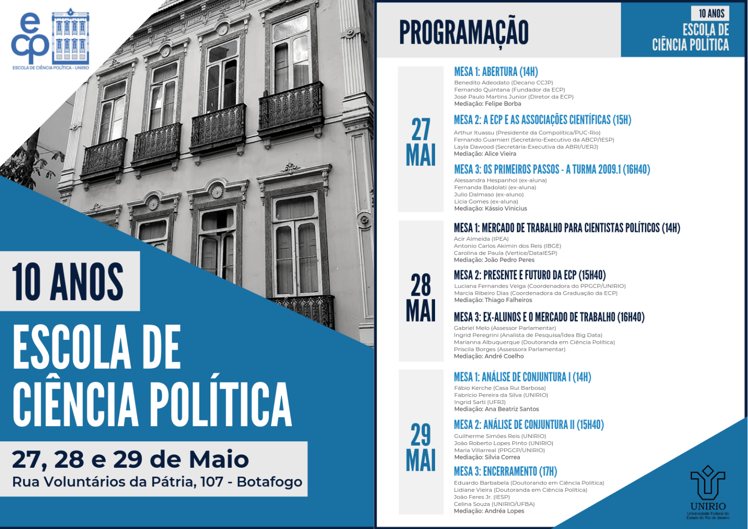 Programação 10 anos ECP