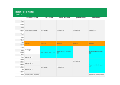 Horários do diretor 2023.1