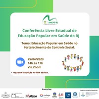 Conferência Livre de Educação Popular em Saúde do RJ.