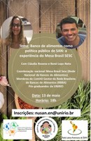 Banco de alimentos como política pública de SAN a experiência do Mesa Brasil SESC