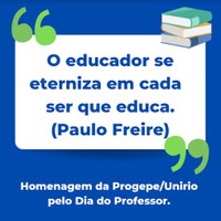 Homenagem da Progepe pelo Dia do Professor