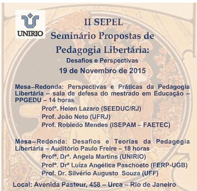 II Seminário Propostas de Pedagogia Libertária