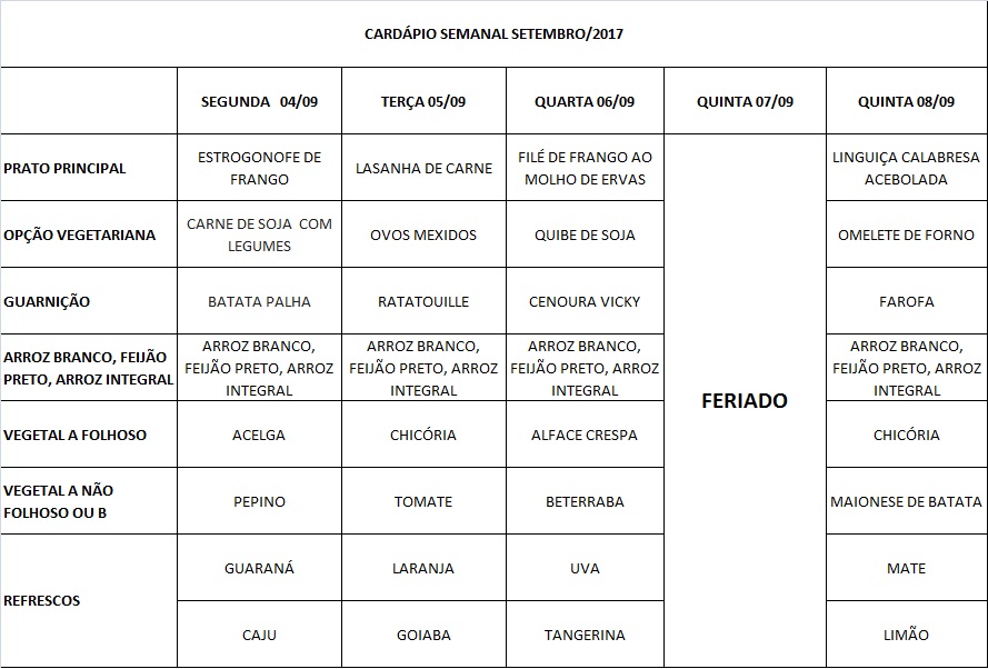 cardápio 04-09 a 08-09-17