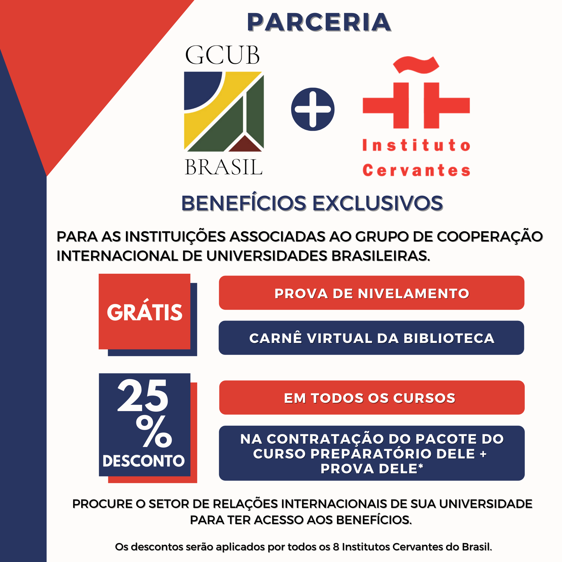 Benefícios oferecidos pelo Instituto Cervantes - Lista de outubro de 2022