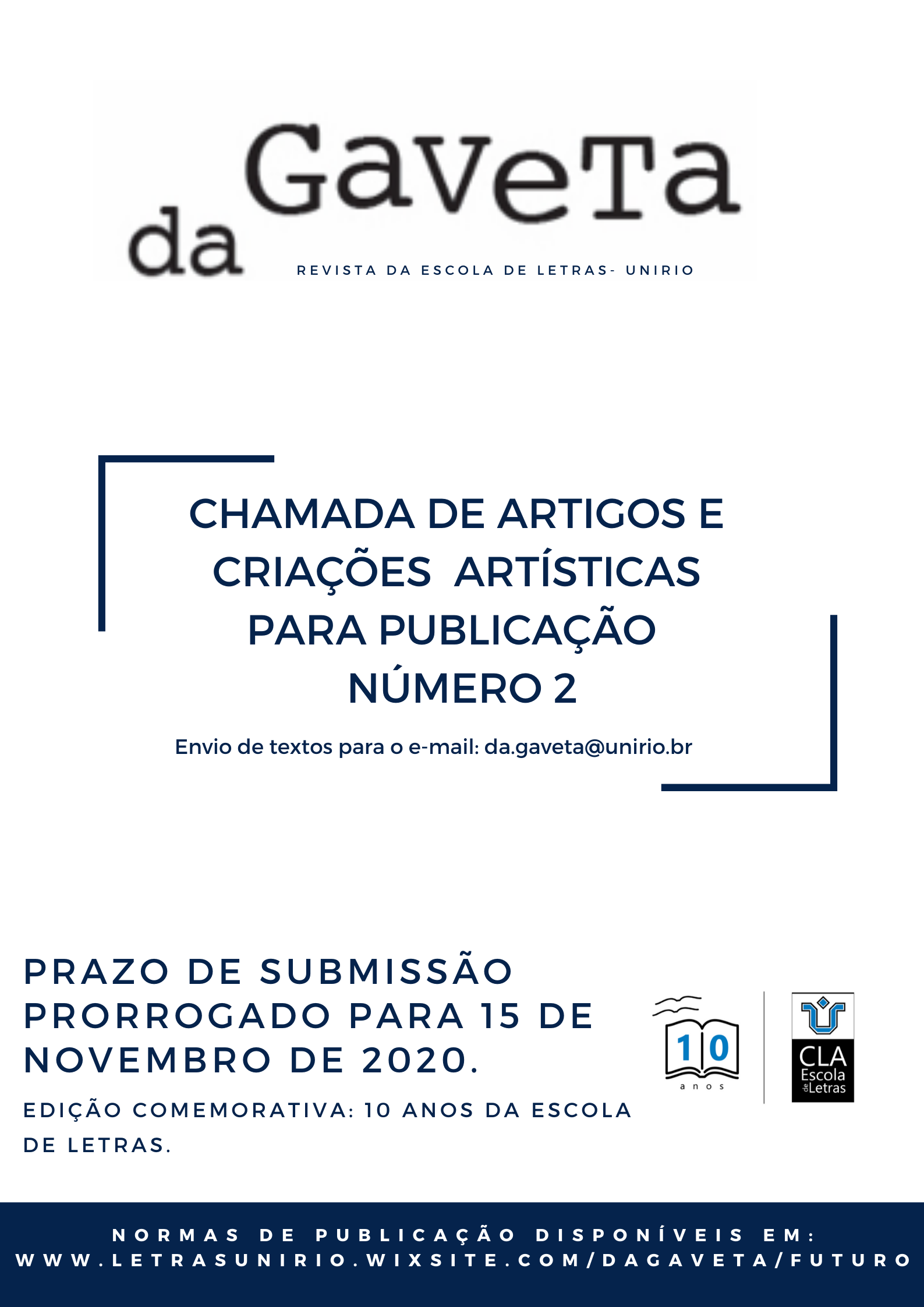 Revista daGaveta: chamada para publicação