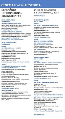 Programação do evento