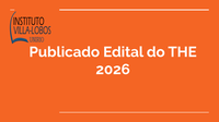 Publicado o Edital do THE 2026