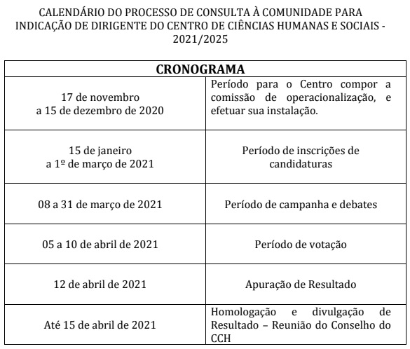Cronograma Consulta 2021