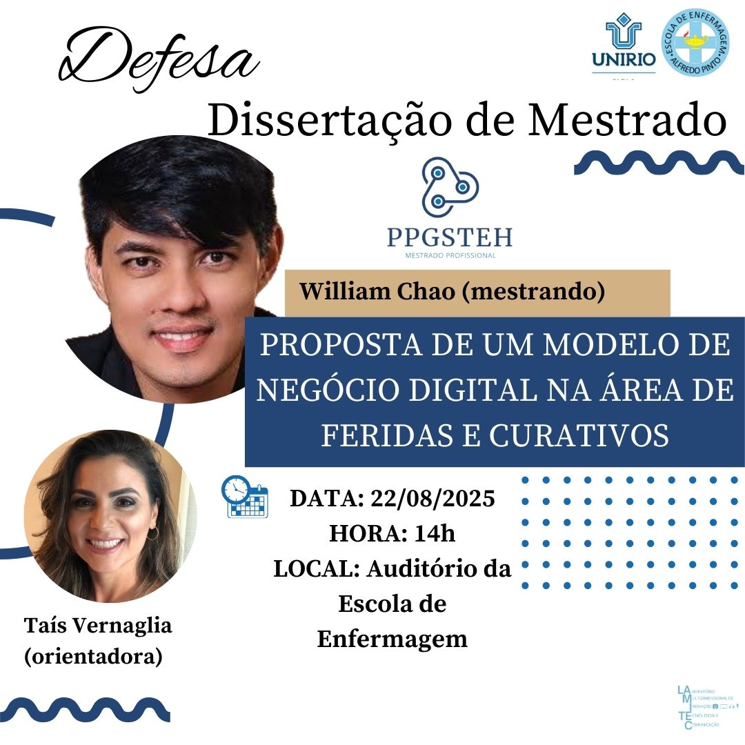 Defesa de produto do mestrando William Santos Chao