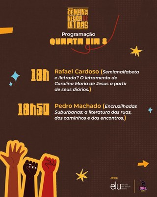 Programação 08 de novembro