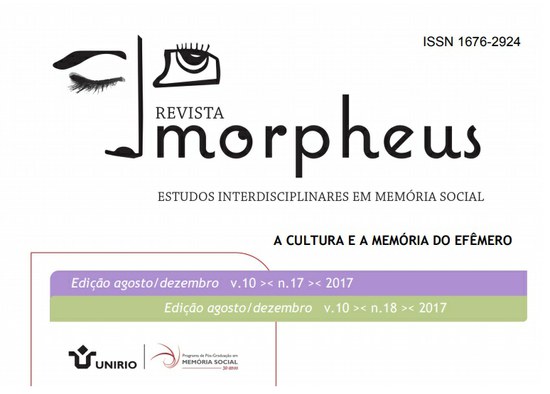 Imagem de divulgação da revista Morpheus, com logo da publicação e informações sobre a próxima edição