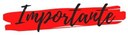 Importante escrito em preto e grifado em vermelho