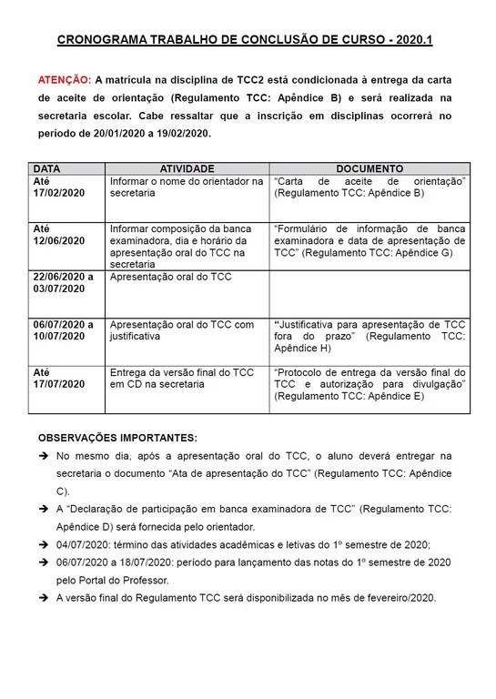 CRONOGRAMA TCC - 2020.1