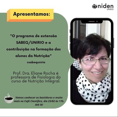 Café Científico SABEQ/UNIRIO dia 23/02 às 17h