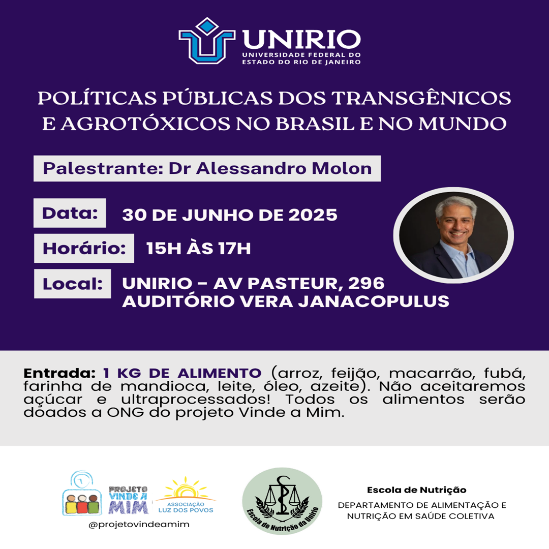 Evento - Política Pública dosTransgênicos dia 30/06/25
