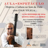 Aula-espetáculo e lançamento do livro de Ivan Vilela.