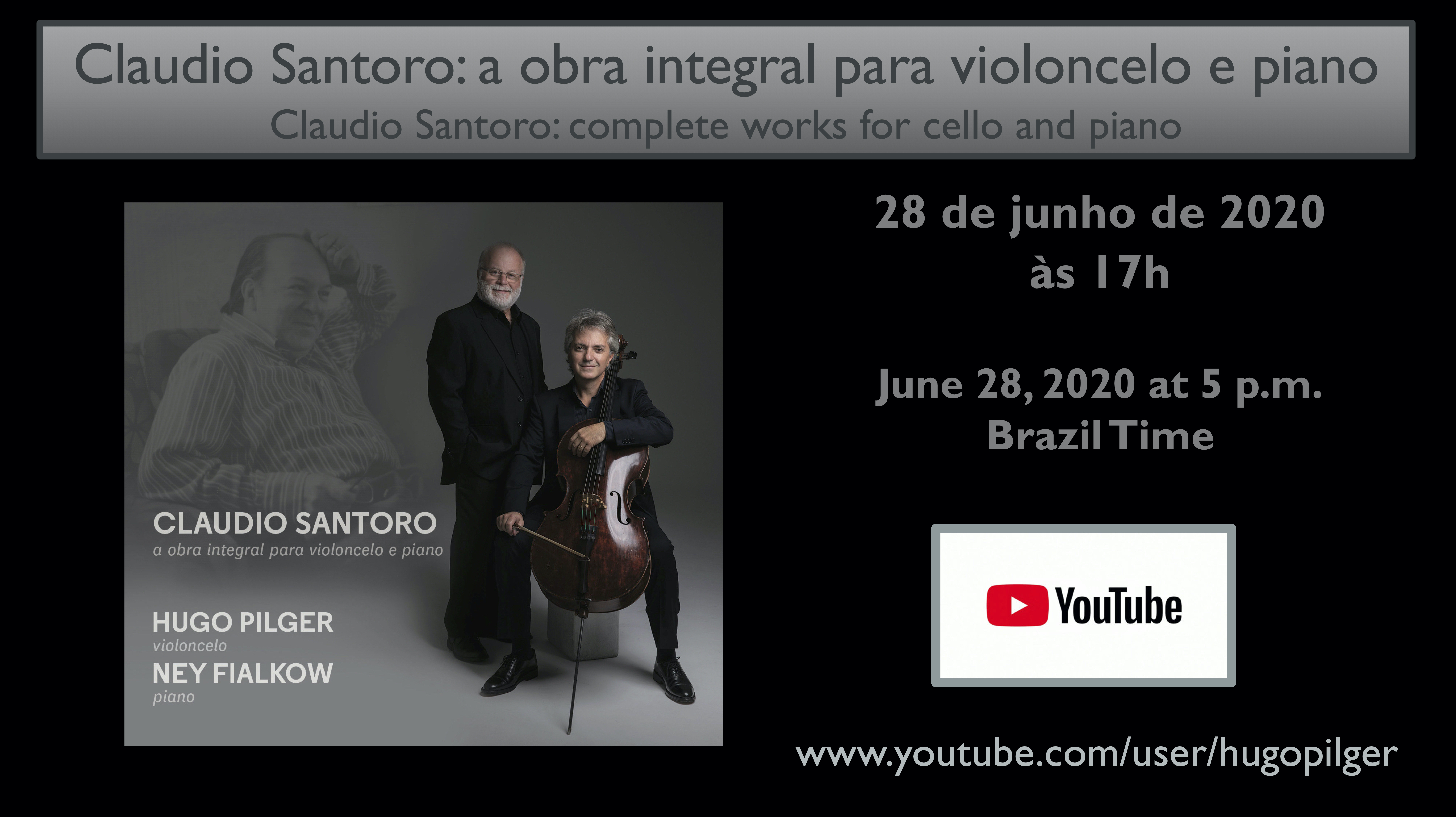 Lançamento do CD “Claudio Santoro: a obra integral para violoncelo e piano” 