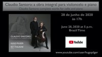 Lançamento do CD “Claudio Santoro: a obra integral para violoncelo e piano” 