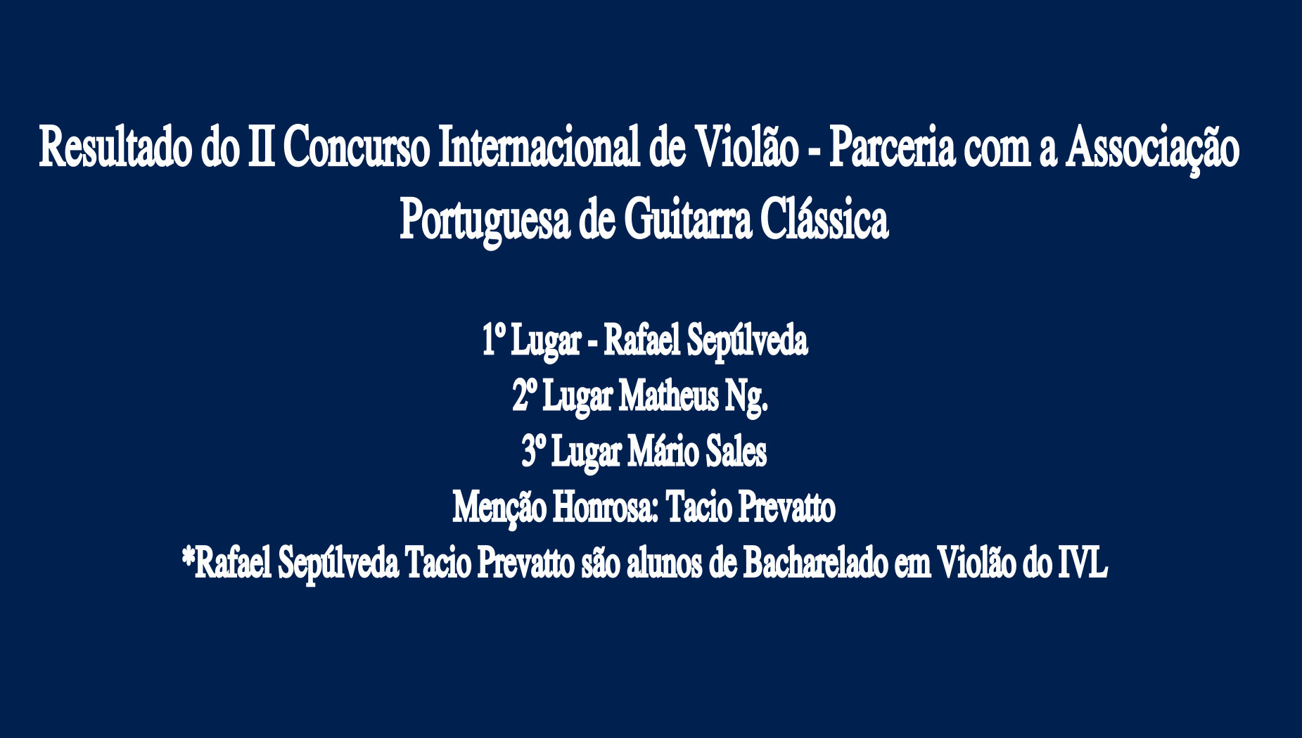 resultado concurso violão