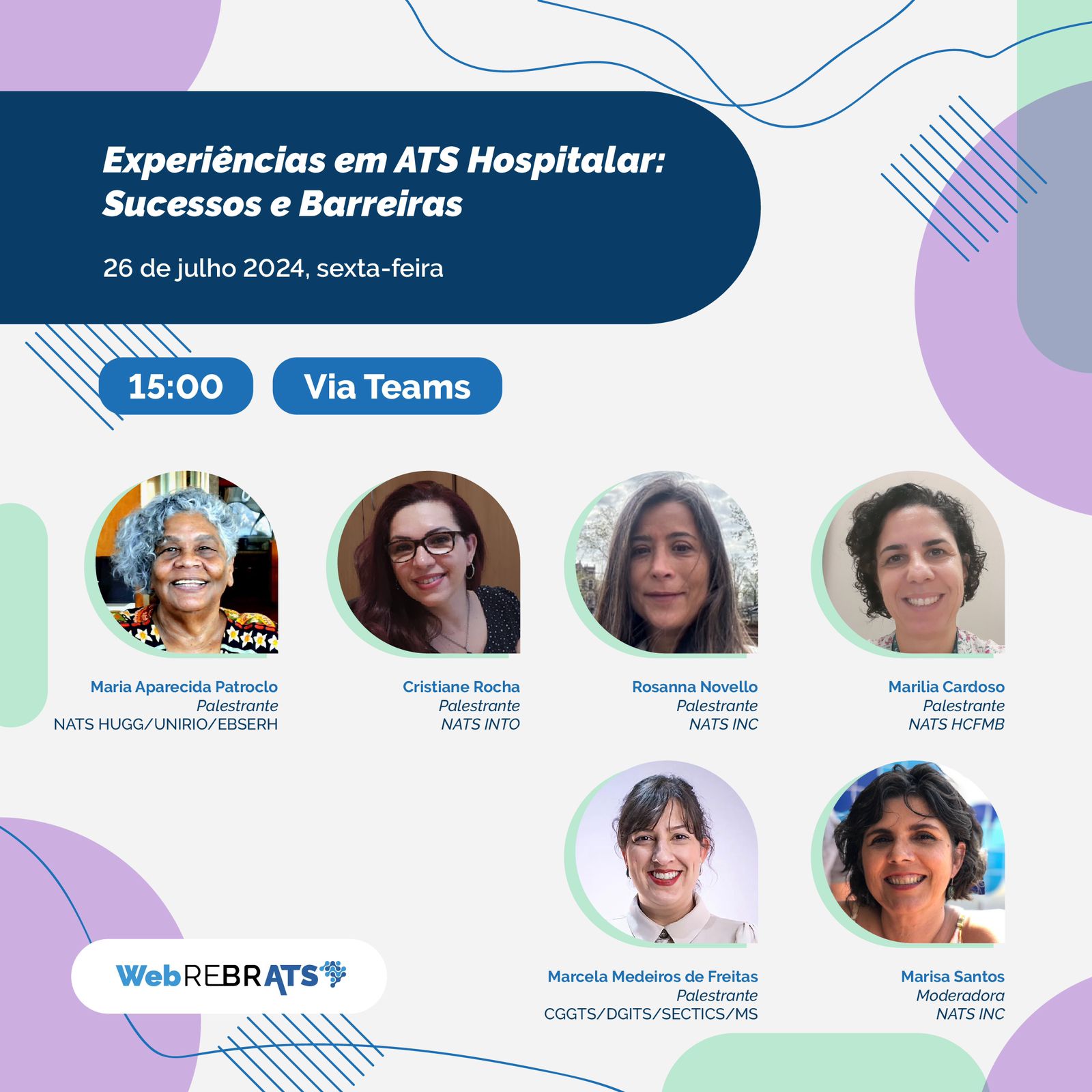 Edição do WebRebrats de julho aborda Experiências em ATS Hospitalar: Sucessos e Barreiras