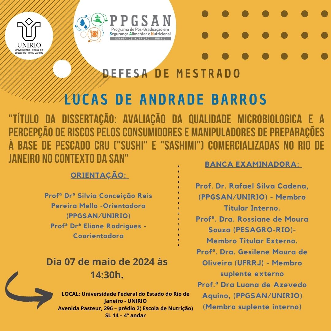 Defesa De Dissertação - Lucas de Andrade Barros 07/05