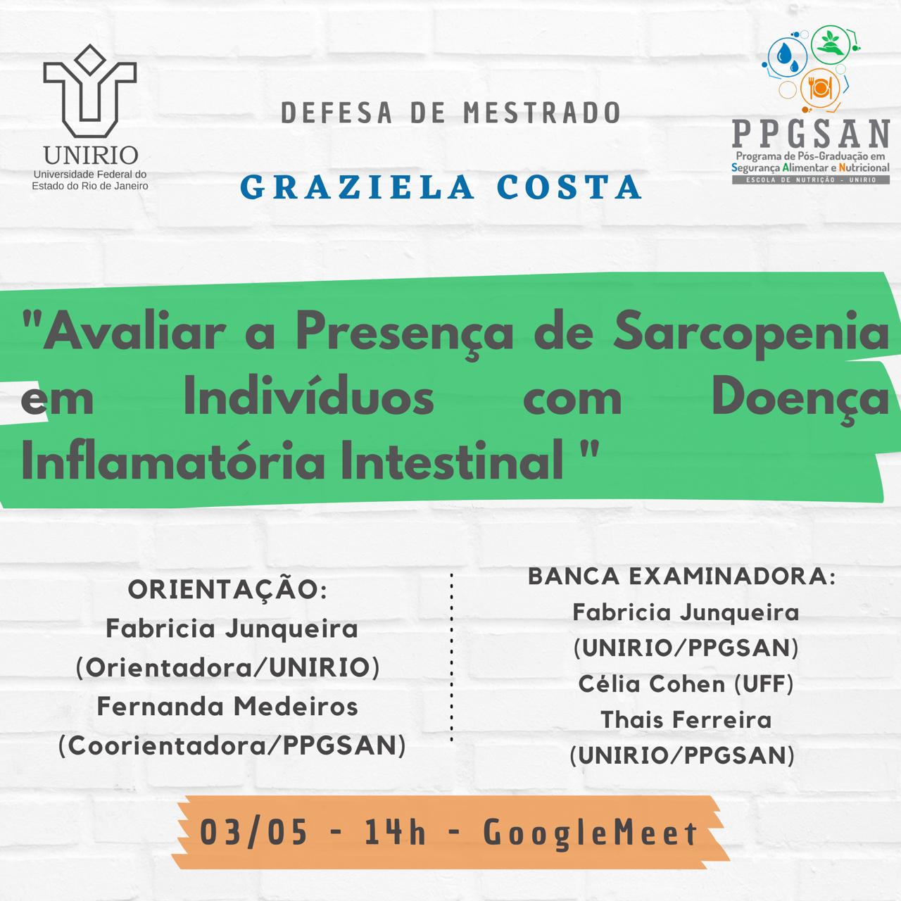 Defesa de mestrado Graziela Costa