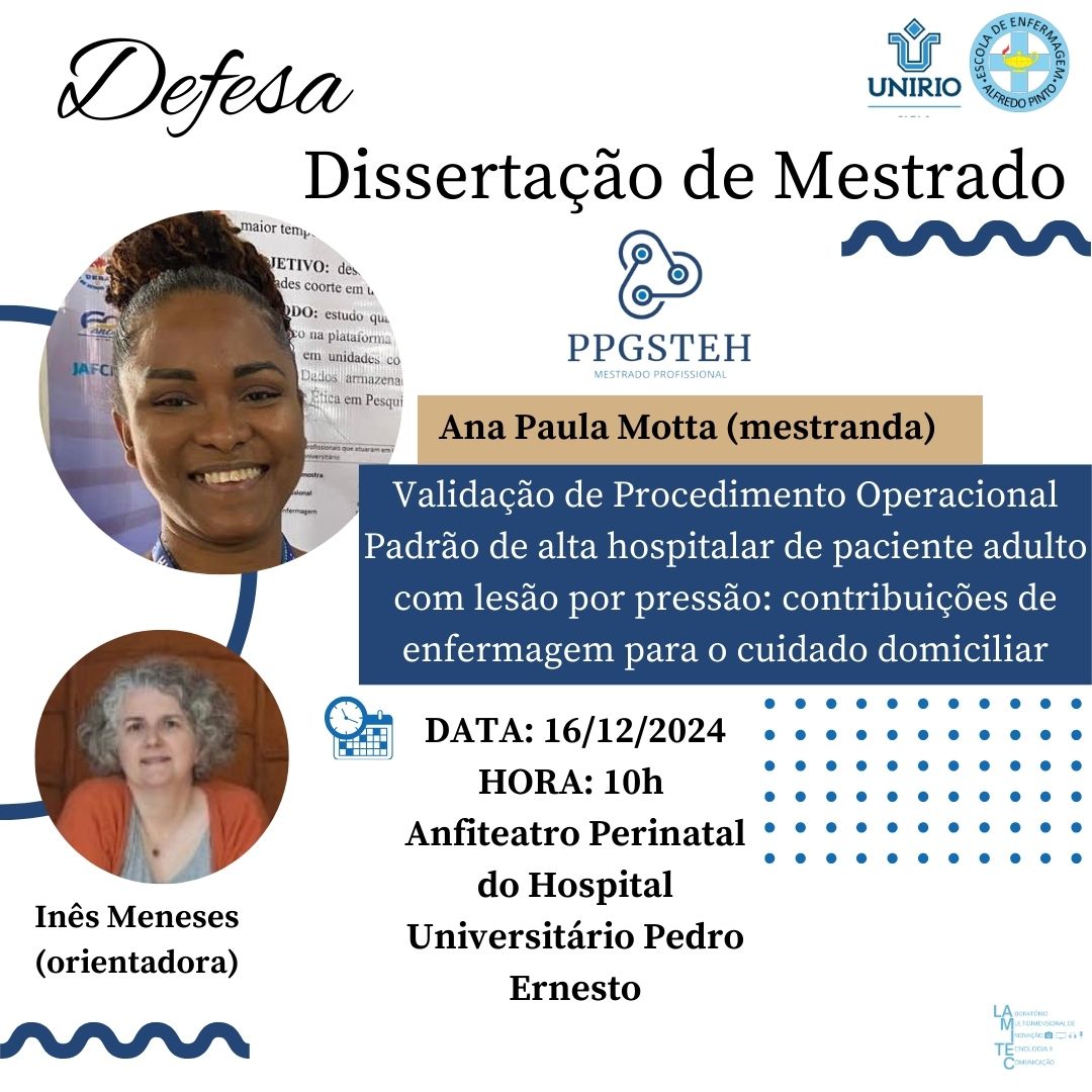 Defesa de produto da mestranda Ana Paula de Oliveira Motta