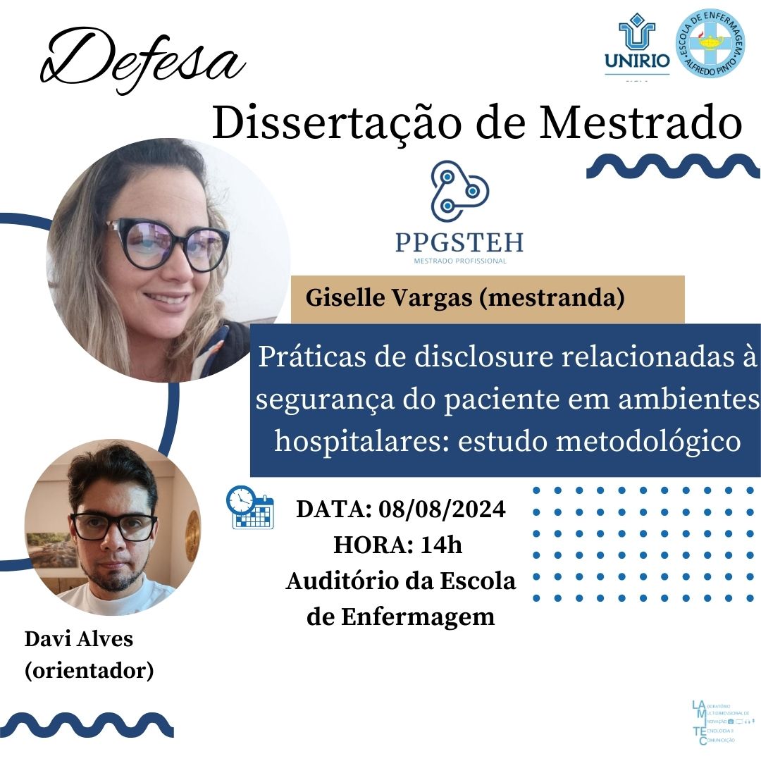 Defesa de produto da mestranda Giselle Viana Miralhes Vargas