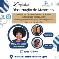 Defesa de produto da mestranda Mary Ane Lessa Etelvino