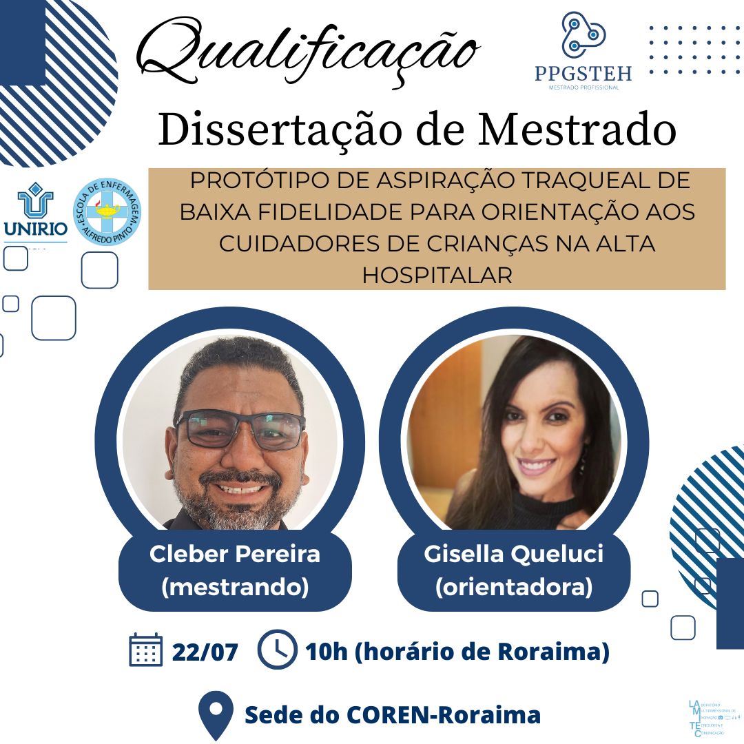 Exame de qualificação do mestrando Cleber Pereira da Silva