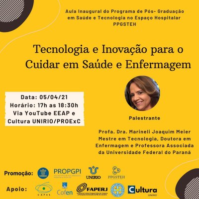 Aula inaugural PPGSTEH