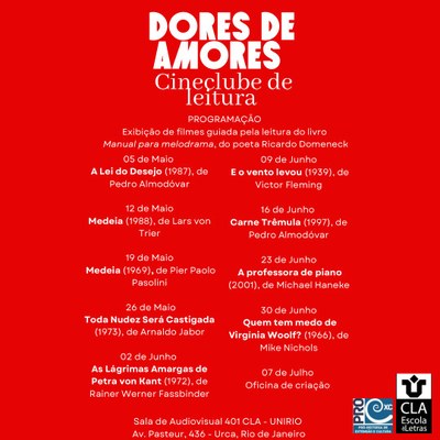 Dores de amores - programação