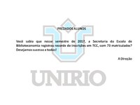 Escola de Biblioteconomia bate recorde em inscrições em TCC