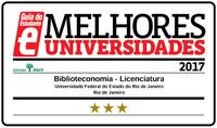O curso de Licenciatura em Biblioteconomia recebeu o Selo de Qualidade com as Estrelas do Guia do Estudante