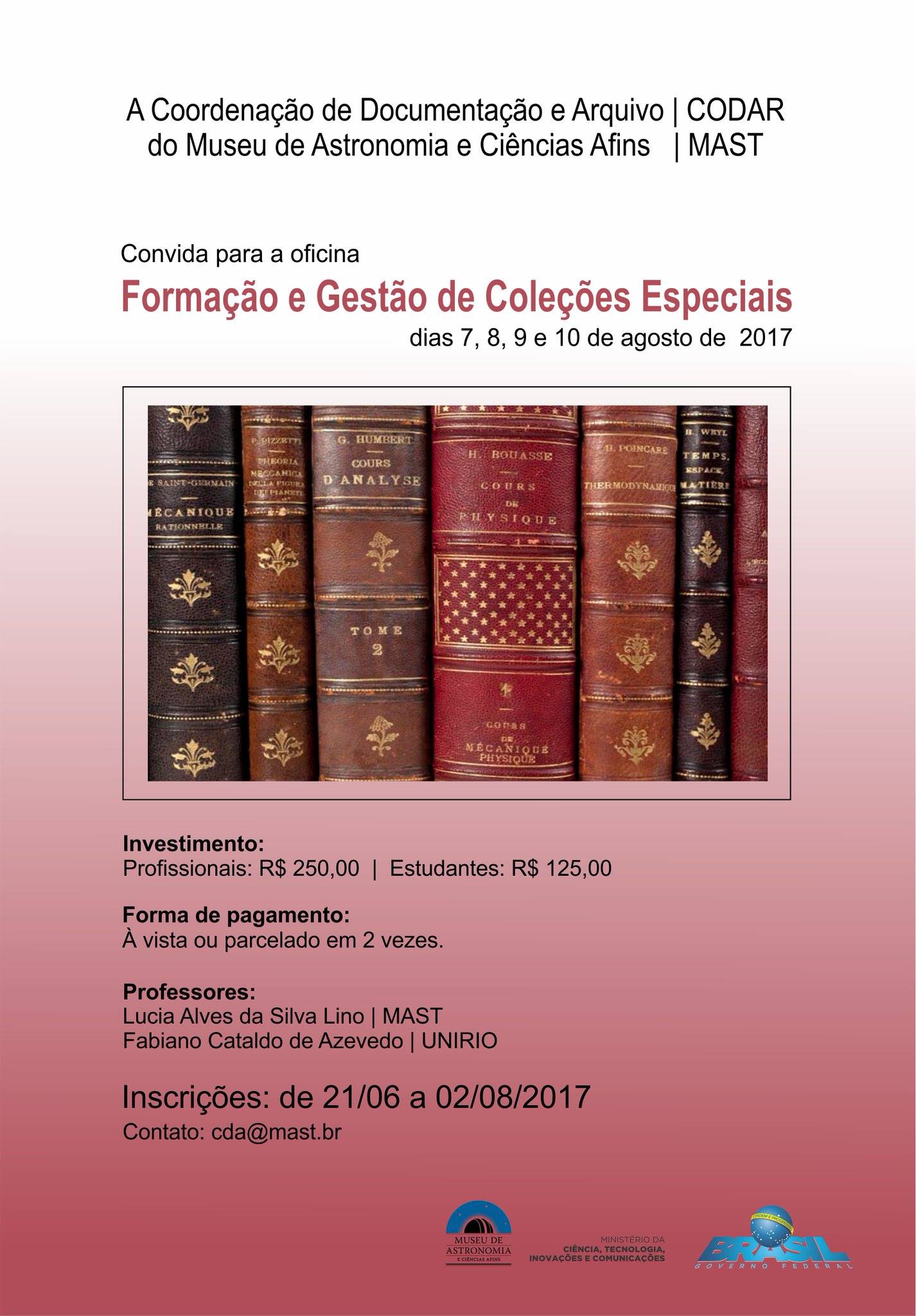 Oficina “Formação e Gestão de Coleções Especiais”