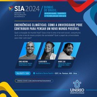 Mesa da SIA 2024 irá debater emergências climáticas e o papel da Universidade